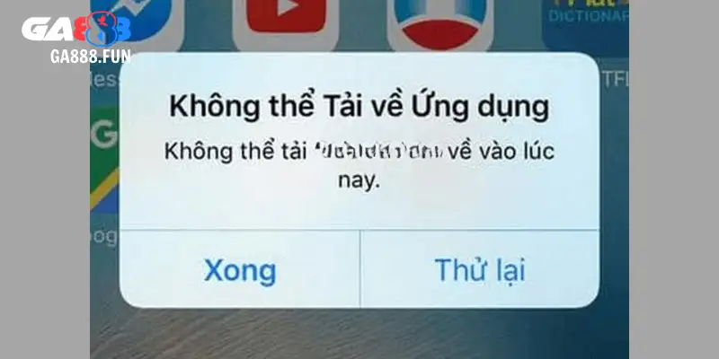 Không thể vào cài đặt được ứng dụng
