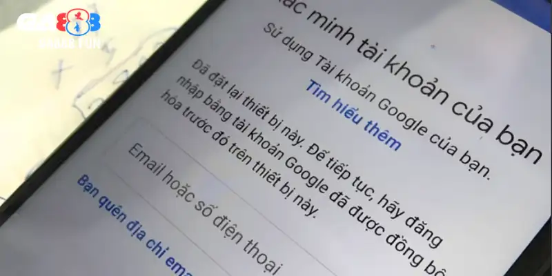 Tài khoản cần phải xác minh thông tin cá nhân