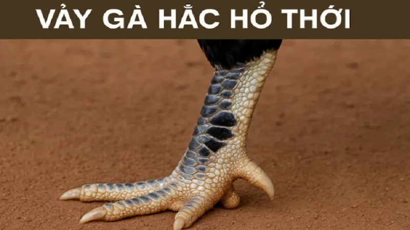 Gà Hắc Hổ Thới có phần vảy chân  đặc biệt 